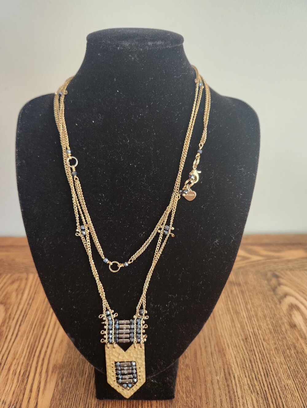 nakamol Long Statement Necklace Gold Chain